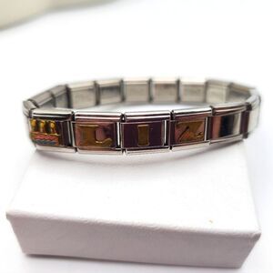3/$20 Liz stainless steel customized charm bracelet customize‎ gift idea